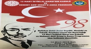 12 Mart İstiklal Marşımızın Kabulü ve Mehmet Akif Ersoyu Anma Programı