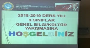 2018-2019 Ders Yılı Bilgi Yarışmaları